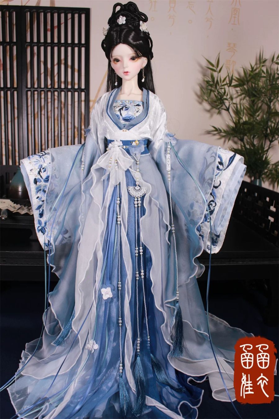 【トントトン】チャイニーズヘッドドール　教会服　セット ◇ドール洋服（種類別）,中華風洋服 | ドールスタジオSEN