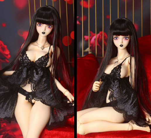 KM1883【MOMO】1/4～1/3 MSD/MDD,SD/DD用ベビードール3点セット