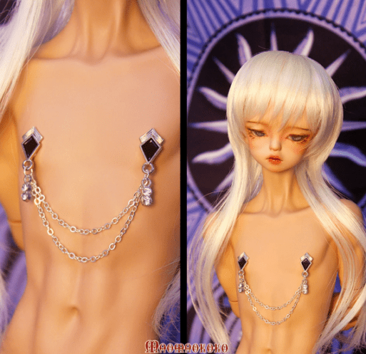 KM1888【MOMO】75cm,70cm，1/3,1/4用胸のアクセサリー（乳首は8.5cm~4cm以内用）
