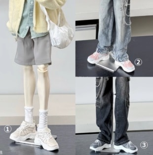 即納品(靴)KT-XL-246【KAKA】id75ドール用靴（①/ベージュ）