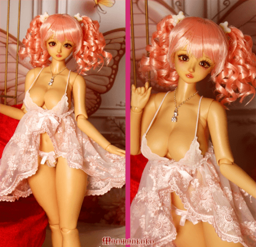 KM1894【MOMO】1/4～1/3 MSD/MDD,SD/DD用ベビードール3点セット