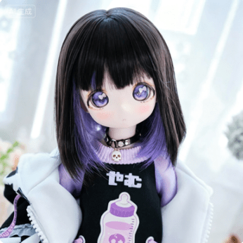 U-4763【mwss】1/3ドール(頭囲21~23cm)用ウィッグ(5色あり)
