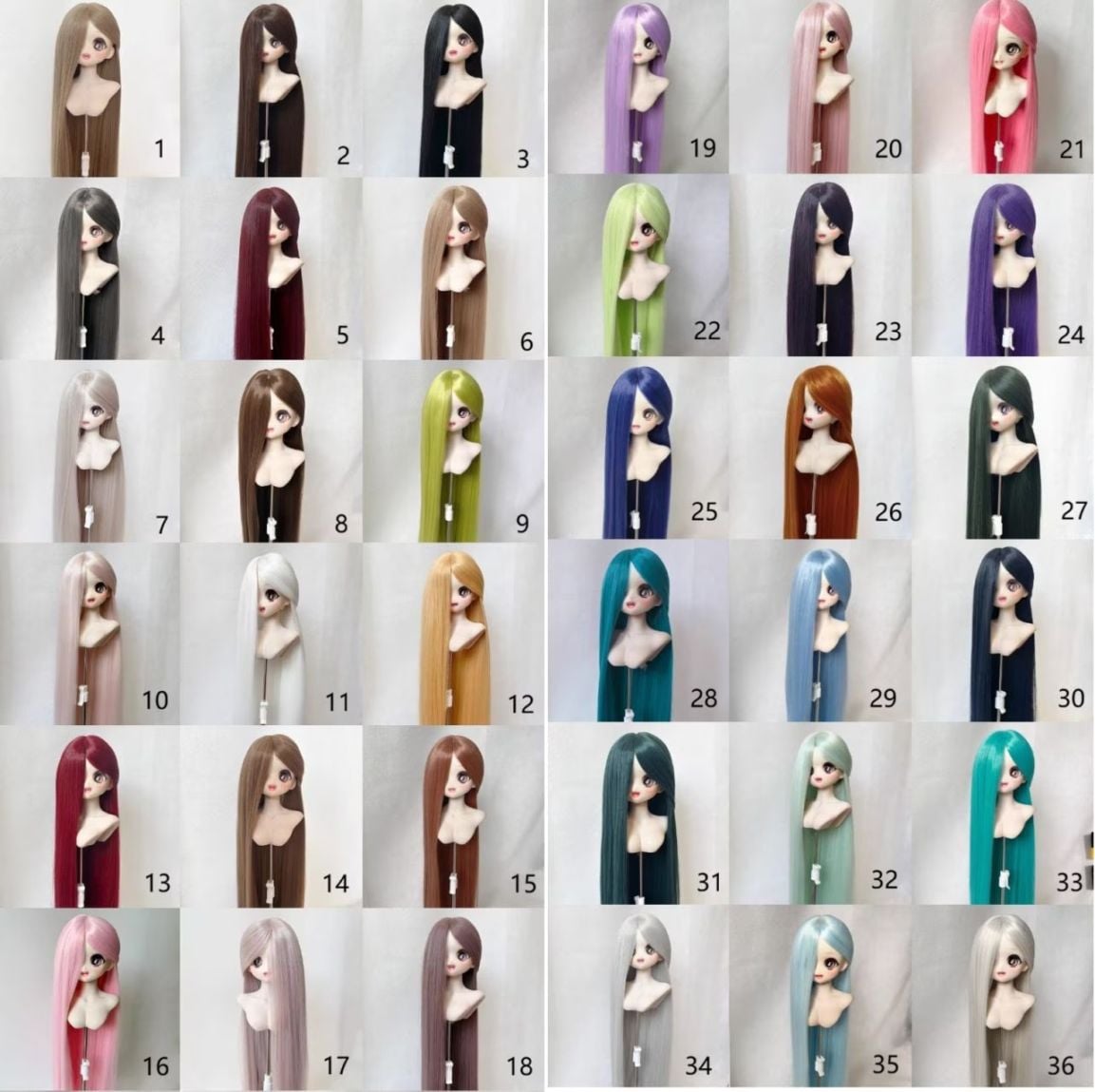 即納品(ウィッグ)U-7002【YL】1/3アレンジ用のベースウィッグ（28/SD/DD/MDD）