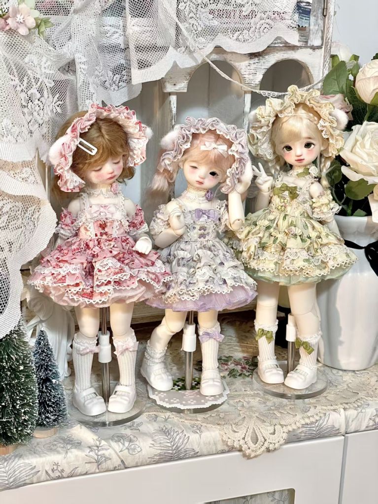 【予約終了 2026.9.5了】★1/6 幼SDドール用可愛らしいお花柄の甘ロリータ洋服セット