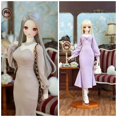 AF11951【mu】1/3★DD（S/M/L）DDS,DDDY,SDGR女,AS58ド－ル用洋服3点セット