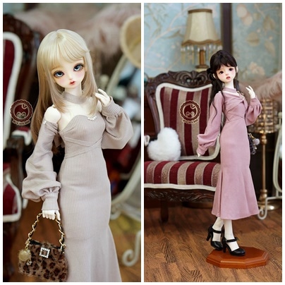SDM.MDDドール用アウトフィット ドレス エプロン ヘッドドレスセット