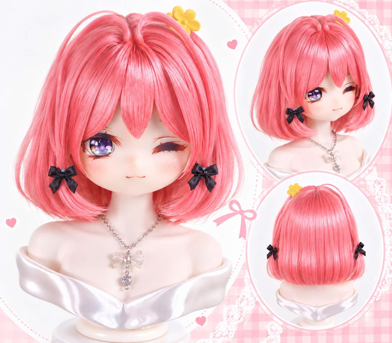 即納品(1点のみ)U-4776【アレンジウィッグ】1/3 SD/DD/MDD(頭囲22~23cm)用ウィッグ