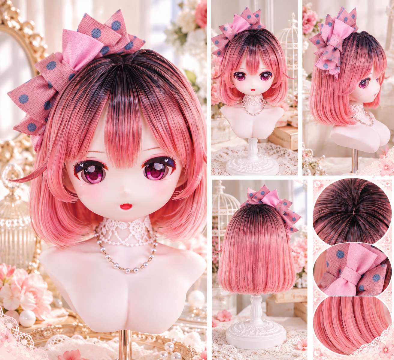 即納品(1点のみ)U-4790【アレンジウィッグ】1/3 SD/DD/MDD(頭囲22~23cm)用ウィッグ
