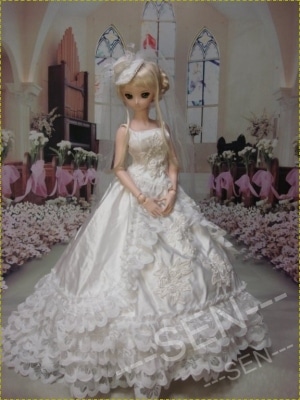 ◇ドール洋服（種類別）,ｳｴﾃﾞｨﾝｸﾞﾄﾞﾚｽ/白無垢/白ﾄﾞﾚｽ | ドールスタジオSEN