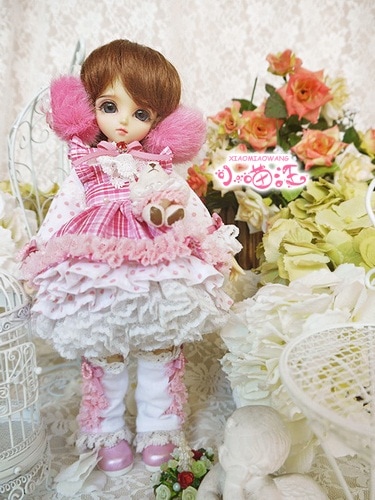 AF0784  【小猫汪】1/4MSD,幼SD用苺熊６点セット