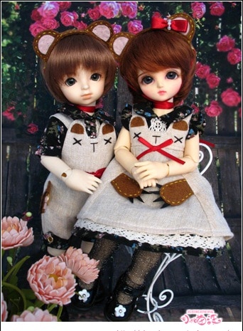 AF0791  【小猫汪】幼SD用子熊　4点セット