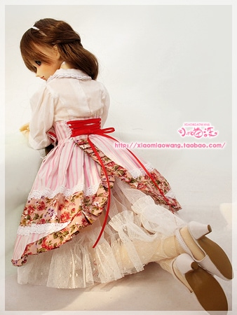 AF0796 【小猫汪】MSD,SD用ピンクのドレス5点セット | ◇ドール洋服