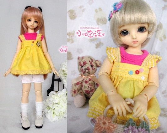 AF0811【小猫汪】幼SD,MSD用夏洋服３点セット