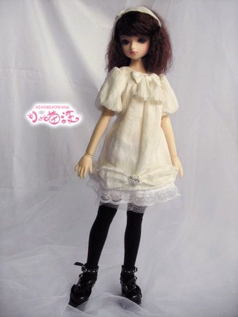 AF0815【小猫汪】1/4MSD,SD用ワンピース２点セット(白)