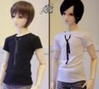 AF0343【SEN】各サイズネクタイ模様Tシャツ|ワンピ/シャツ/ブラウス/セーター|◆ドール洋服（種類別）