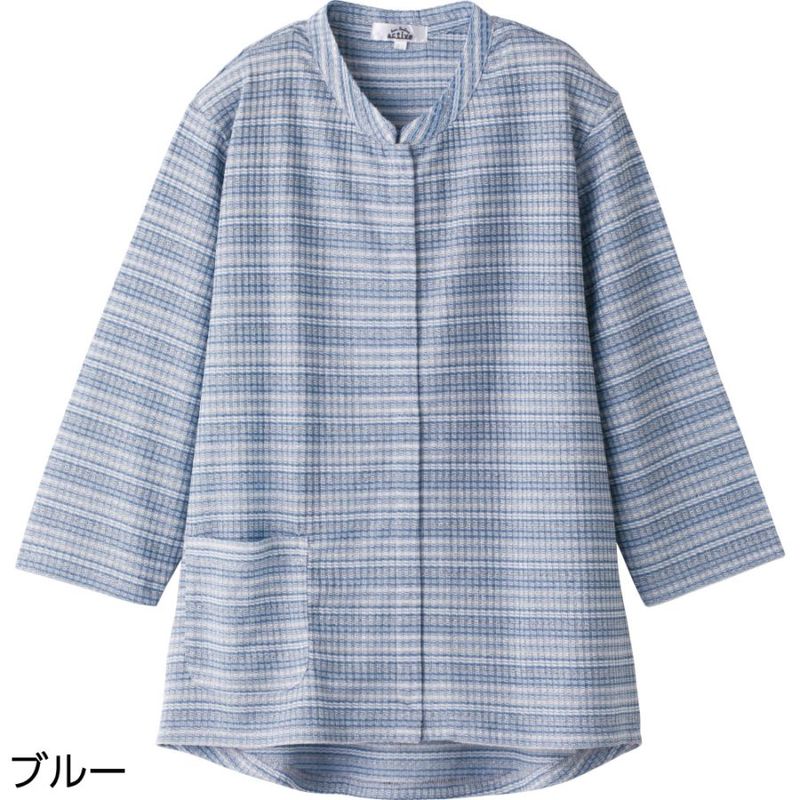 7分袖前開きＴシャツ