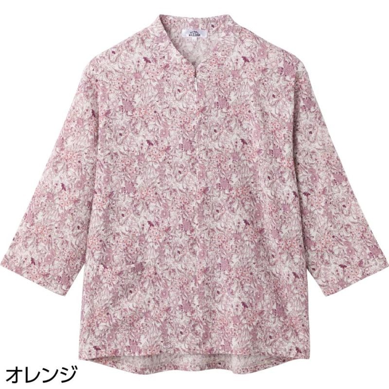 7分袖ロングファスナーＴシャツ