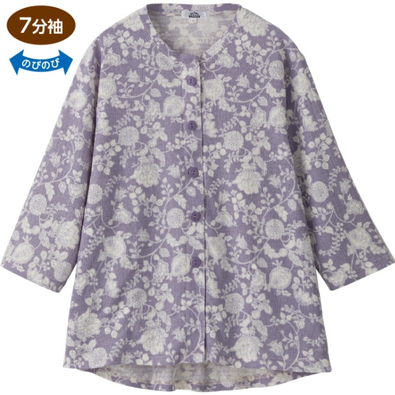 カット7分袖マグネット釦カーディガン(指先ストレッチ)