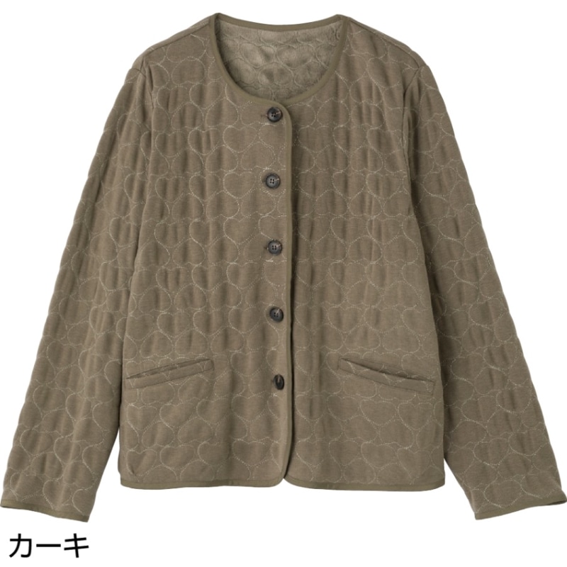 カットハート柄キルトジャケット