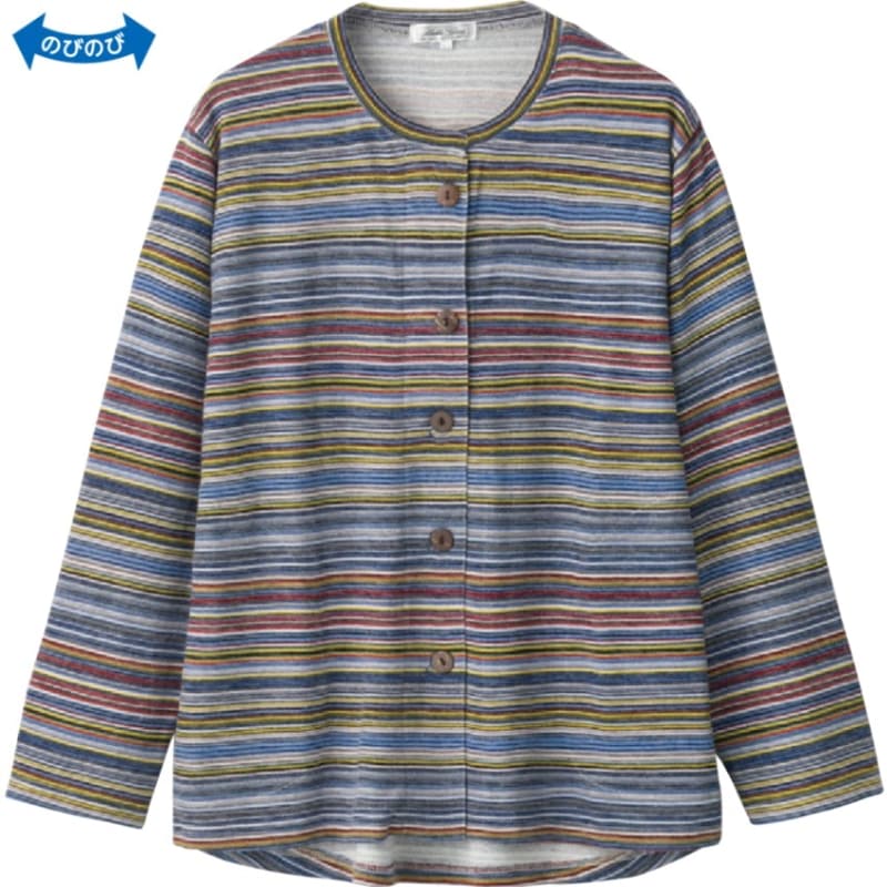 カットマグネット釦カーディガン(指先ストレッチ)