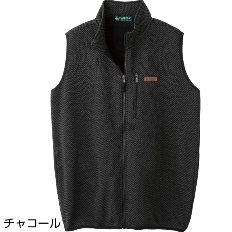 ニットフリースフルジップベスト