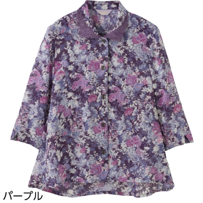 7分袖ワンタッチテープブラウス