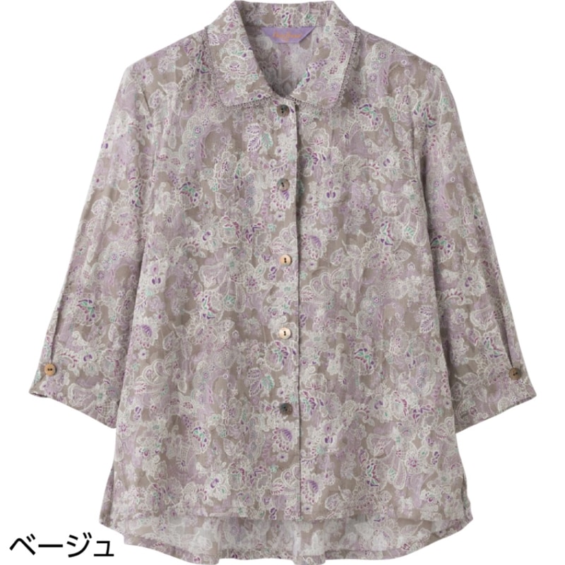 7分袖ワンタッチテープブラウス