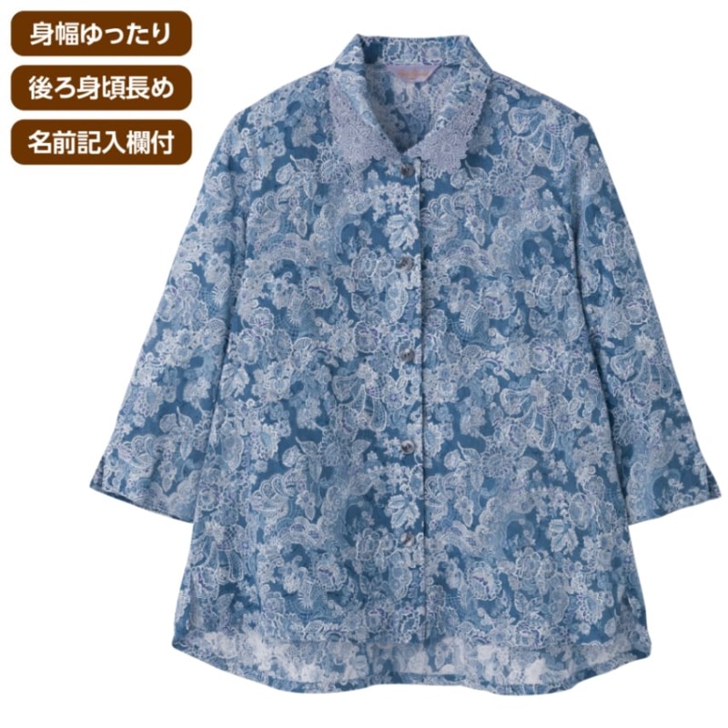 7分袖ワンタッチテープブラウス