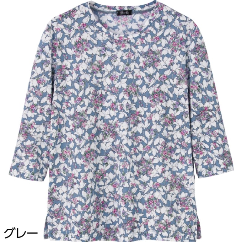 7分袖京染強撚Ｔシャツ