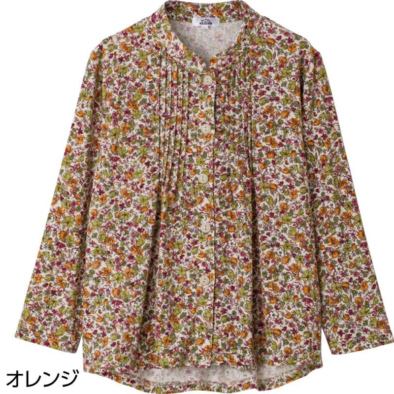 ワンタッチテープピンタックブラウス