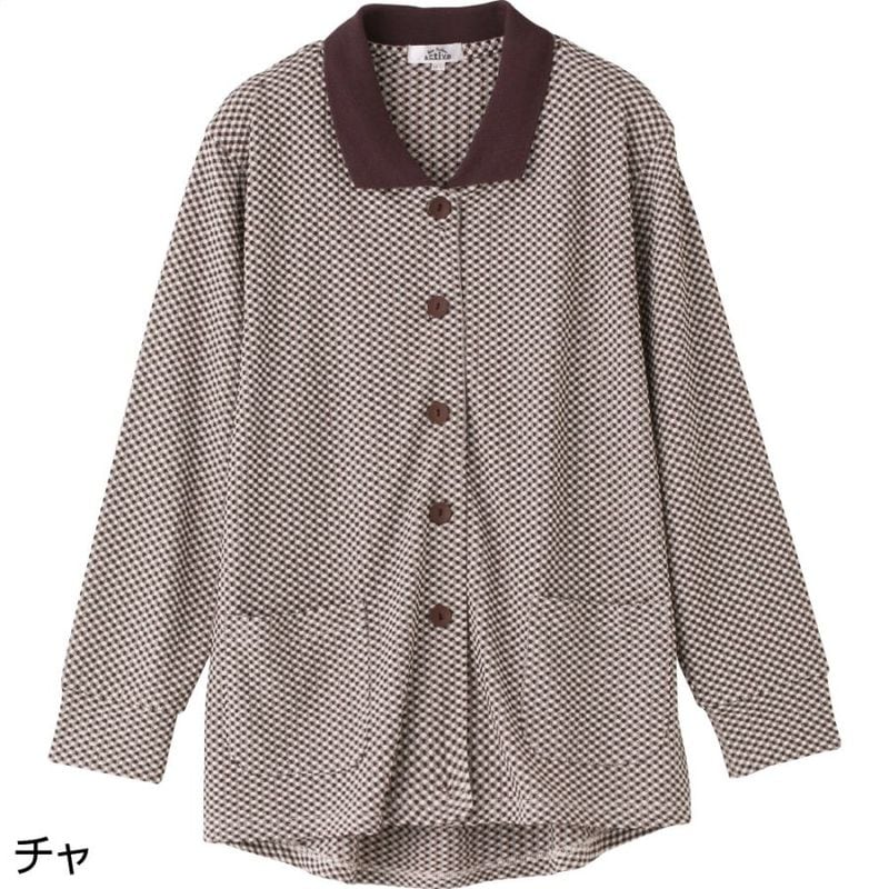 斜め釦ホールポロカーディ