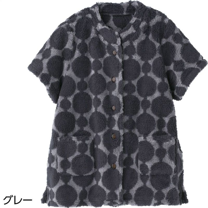 あったかフリースドット柄ベスト