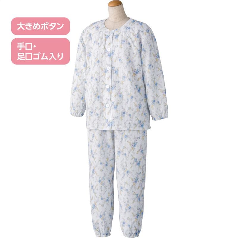 大きめボタンプチサイズキルトパジャマ