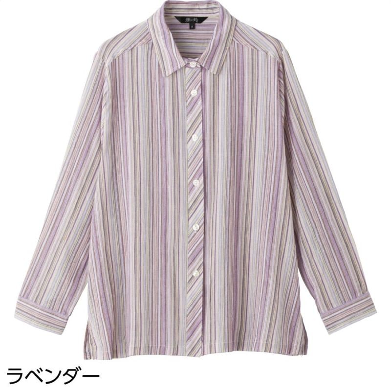 綿100％楊柳ブラウス