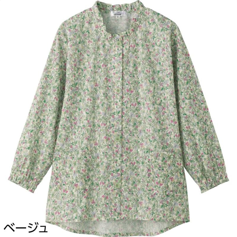 スナップ釦ブラウス