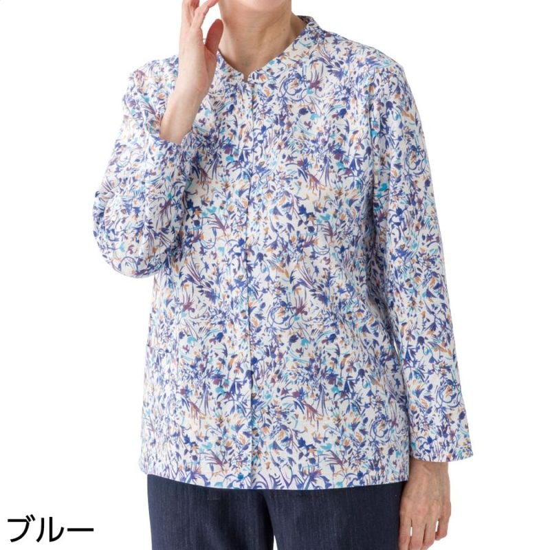 スナップ釦前開きＴシャツ