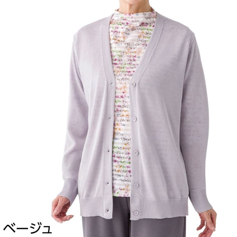 7分袖後ろ長め綿混Ｔシャツ