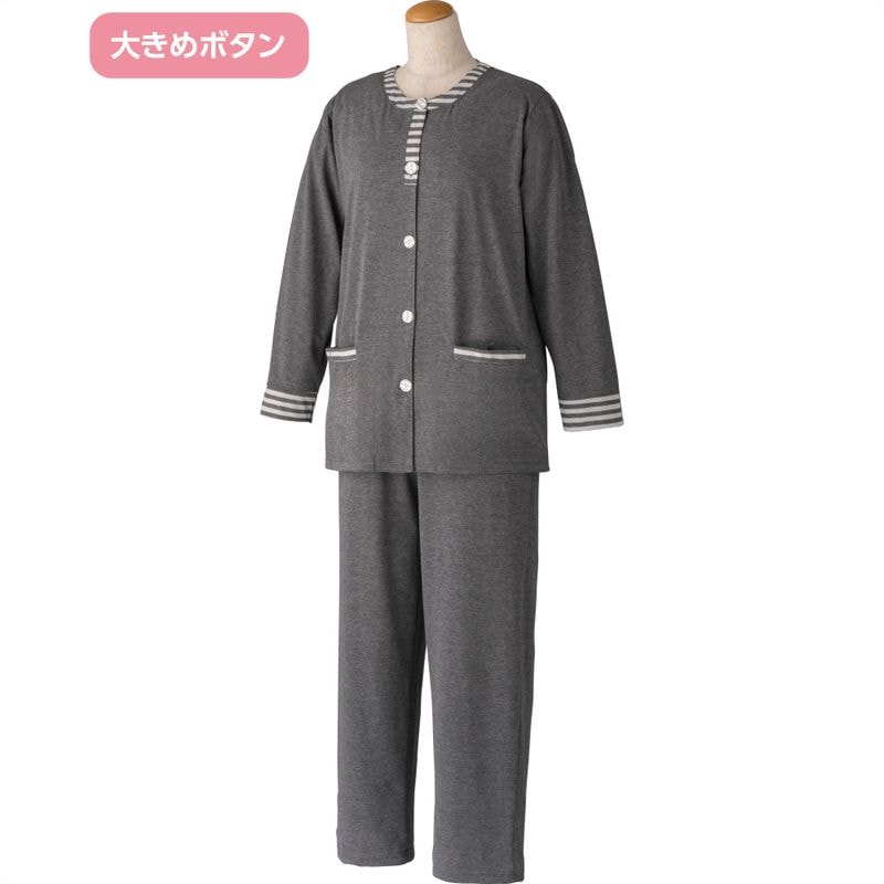 大きめボタン天竺パジャマ