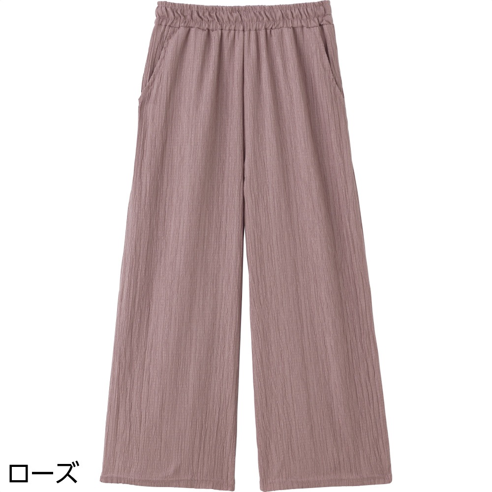 楊柳ゆったり総ゴムパンツ