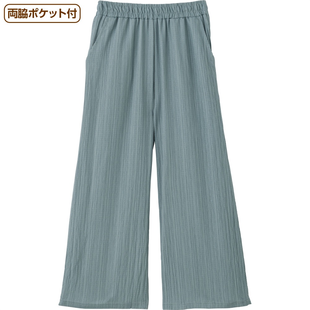 楊柳ゆったり総ゴムパンツ