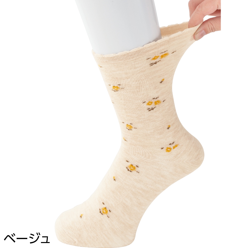 着るサプＩＦＭＣ.足首ゆったり名前の書ける柄ソックス