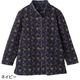 裏起毛スタンド衿花柄ジャケット