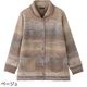 かすり調裏ボアニットジャケット