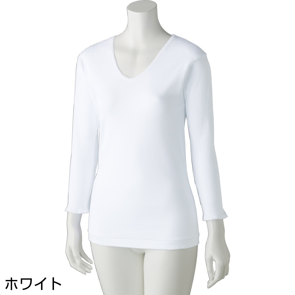 ８分袖厚地シャツ（２枚組）