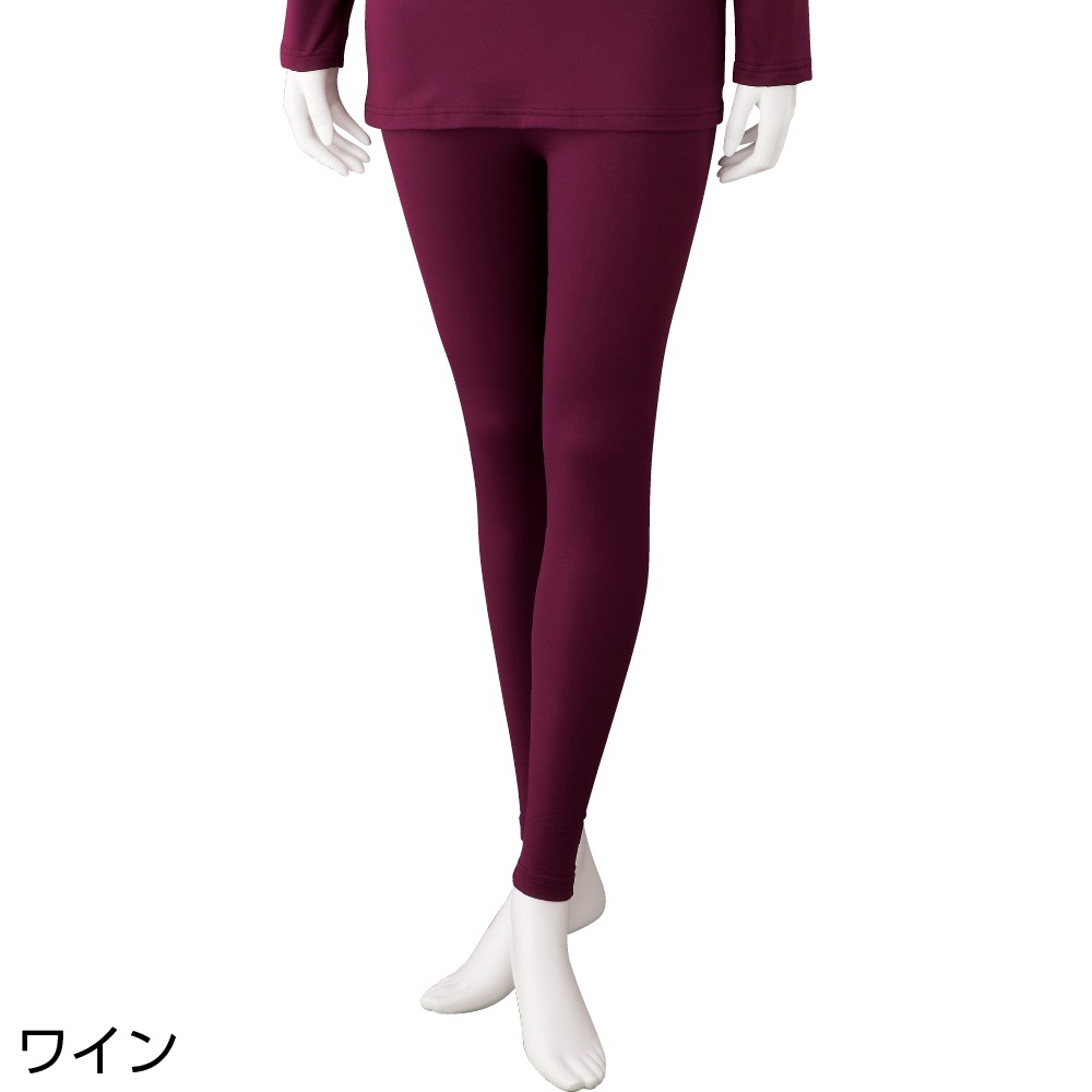 【3L/4L】薄くてあったかピーチ起毛９分丈ボトム