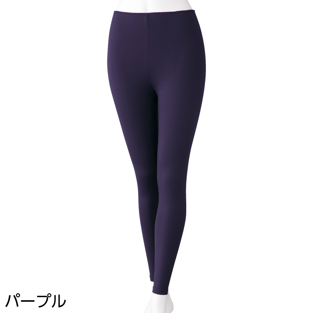 【3L/4L】薄くてあったかピーチ起毛９分丈ボトム
