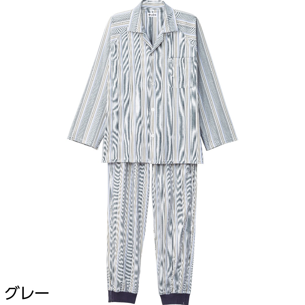【レディース・婦人用パジャマ】 ワンタッチテープ＋フルオープンパジャマ 上下セット 介護しやすい パジャマ 介護用 前開き ワンタッチテープ ウエストゴム オールシーズン