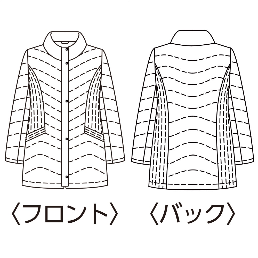 軽量配色ダウンコート