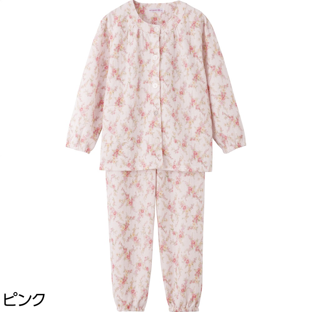 大きめボタンプチサイズキルトパジャマ