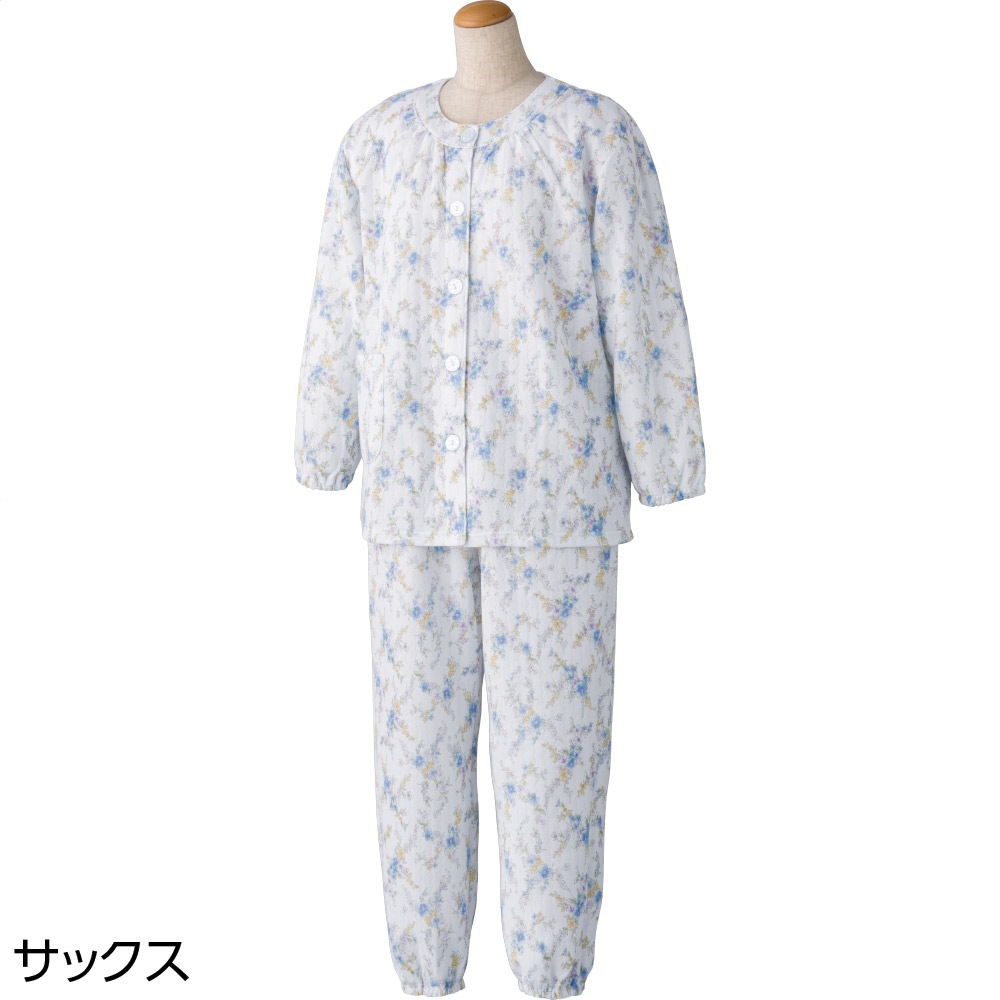 大きめボタンプチサイズキルトパジャマ